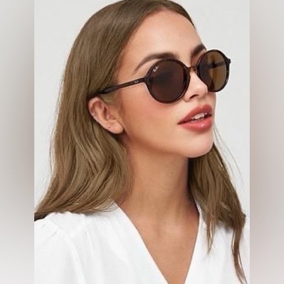 Ray Ban Blue Grey Round Sunglasses Full Rim Acetate UNISEX NEW with Complete Kit - Picture 9 of 12